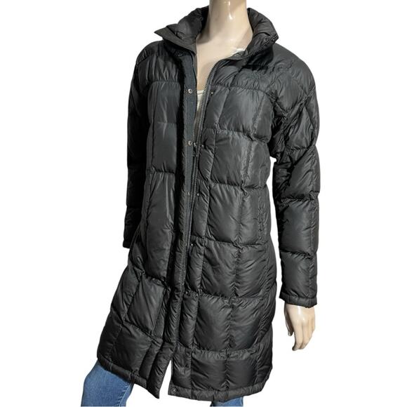 The North Face Size M Black 600 Fill Goose Down Quilted Puffer Long Jacket Coat - Picture 3 of 11